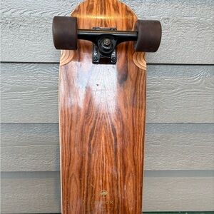 Arbor Natural Wood Skateboard with Brown Wheels